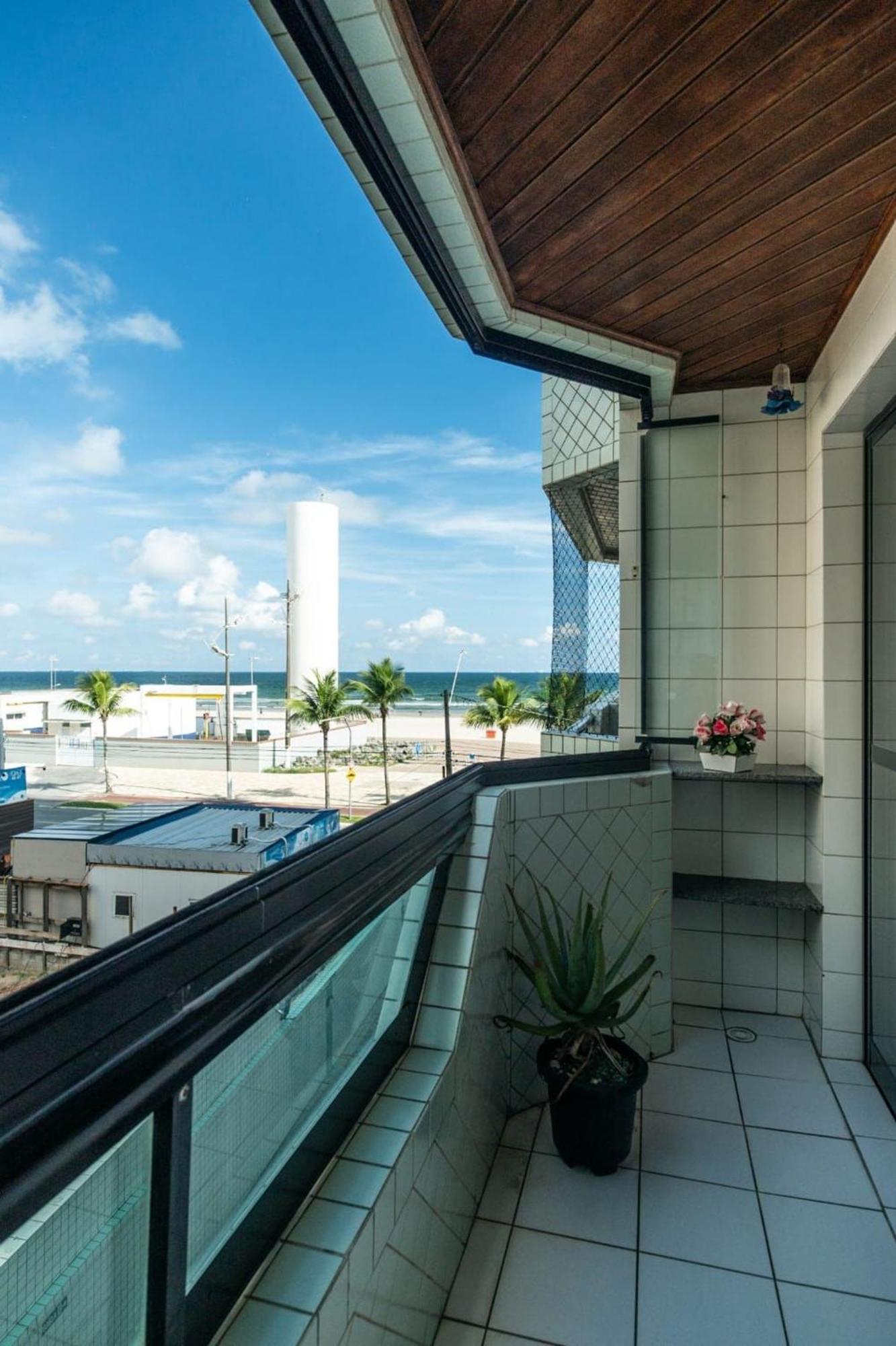 Frente Vista Mar Com Varanda Wi Fi 300Mbps E 10M Da Praia Da Tupi - Estacionamento Gratuito Прая Гранде Екстериор снимка